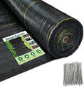 6ft x 100ft Durable Weed Barrier Fabric, 3oz Heavy-Duty Landscaping Fabric, Permeable Ground Cover for Garden, Lawn, and Outdoor Projects, Easy to Install, with 30 Staples