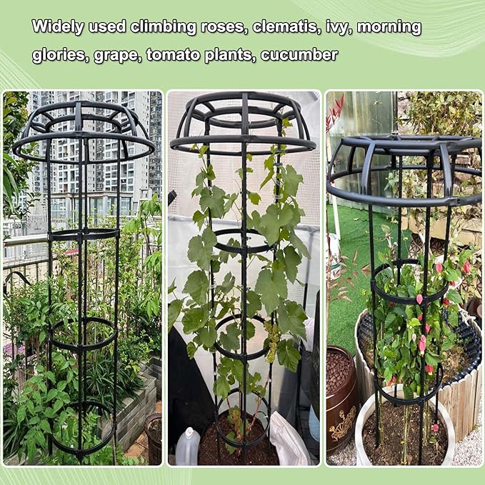 Garden Trellis for Climbing Plants Outdoor, 4.4 Feet Trellis for Climbing Plants, Sturdy Plant Support Trellis for Flowers Vegetable Fruits Vines