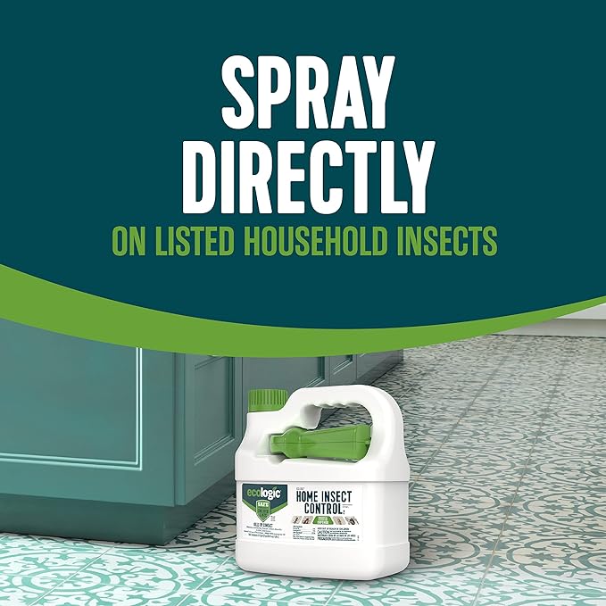 EcoLogic Home Insect Control 64 Ounces, Ready-To-Use Spray, Kills Ants, Cockroaches And Spiders