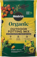 Miracle-Gro Organic Outdoor Potting Mix - Plant Soil for Outdoor Container Plants, Contains Quick-Release Natural Fertilizer, OMRI Listed, 16 qt.