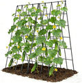 Cucumber Trellis 2 Pack, Foldable A-Frame Garden Trellis for Raised Bed Garden Grow Support with Plant Support Clips, Twist Ties, Plastic Ties, for Cucumber,Tomato, Climbing Plants and Flowers