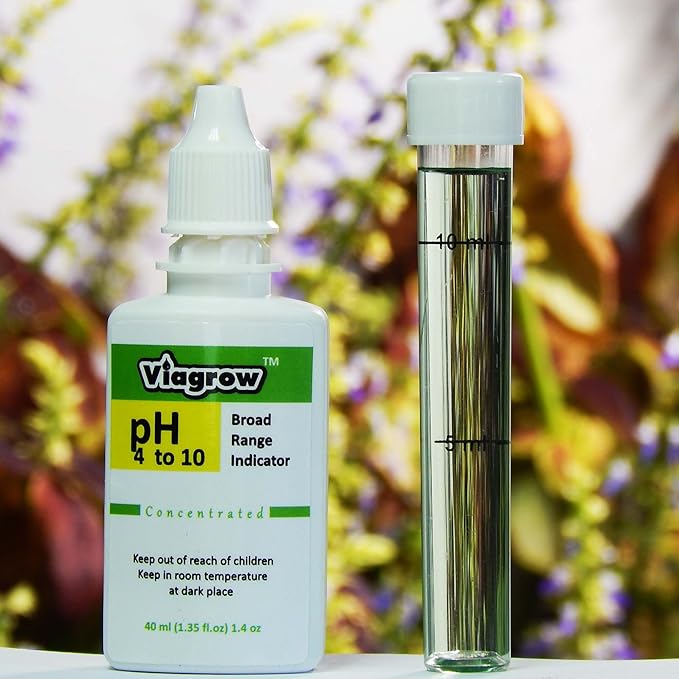 Viagrow VPHTK pH Kit Drops Complete with Testing Vial, 1.4 oz, White