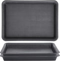 GREANER 3 Packs Plant Tray, 11 Inch Black Seed Starter Tray Rectangular, Heavy Sturdy Plant Saucer for Outdoors and Indoors Use