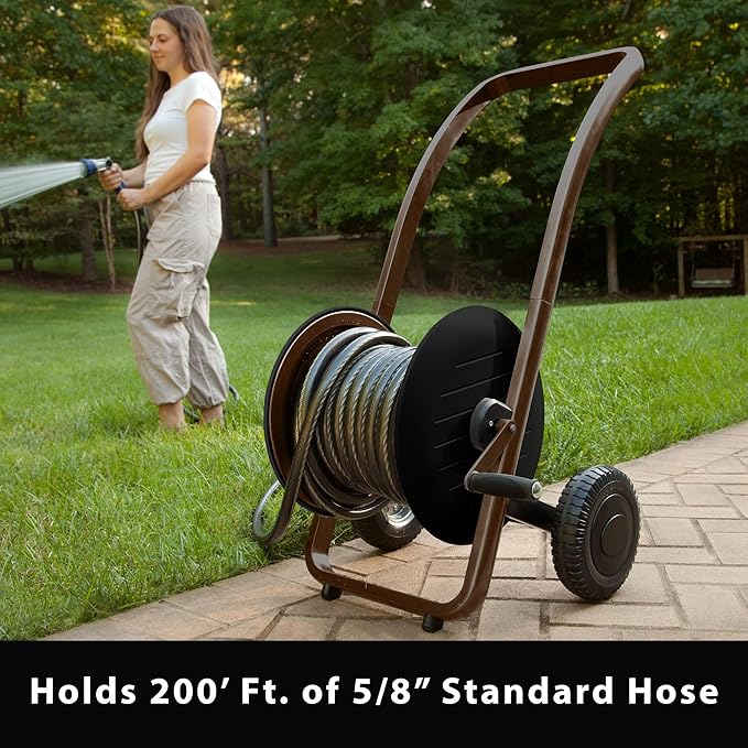 Liberty Garden 303 Two Wheel Hose Cart - Bronze/Black