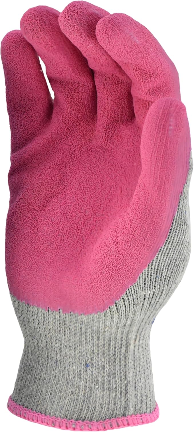 G & F Rubber Latex Double Coated Work Gloves for Construction, gardening gloves, heavy duty Cotton Blend