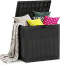 ZYJOYY 33 Gallon Outdoor Storage Box, Waterproof Resin Deck Box with Lockabe Design for Patio Cushions, Pool Accessories and Garden Tools, UV Resistant