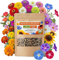 Wildflower Seeds Mix (3oz) - 89.400+Seeds - Non-GMO Milkweed Seeds for Monarch Butterflies - 25+Varieties Annual & Perennial Wildflowers Mix - Bulk Flower Seeds for Pollinator Gardens
