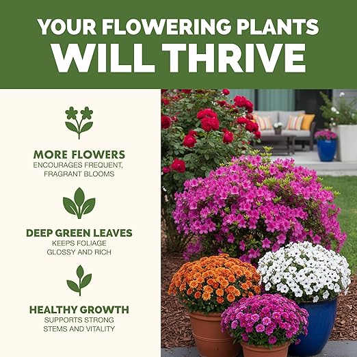 Flower Food – Liquid Plant Food for More Blooms, Vibrant Color & Stronger Bud Development, 32 oz