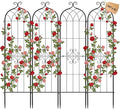 VEVOR Garden Trellis, 60 x 15 inch Rose Trellis, 4 Packs Garden Flower Rose Trellises with Powder-Coated Finish & Convenient Locking Design, Plant Support Trellises for Flowers, Vegetables, Roses