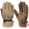 Leather Work Gloves for Women with Cotton Lining, Thorn Proof Gardening Gloves for TIG/MIG Welding, Construction (coffee, Medium)