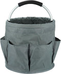 HARFINGTON Garden Tool Bag 17L Large Oxford Waterproof with Pockets Garden Tote Bag Gardening Plant Tool Organizer Storage Carrier Store for Outdoor Women Men, Grey