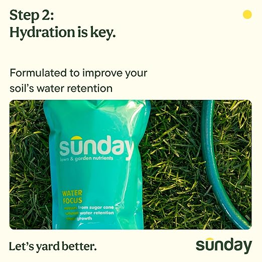 Sunday Season of Sunday Lawn Care Kit, 4-Month Feeding System, Includes Lawn Kickstart, Water Focus, Green Machine + Soil Test Kit & Analysis, for All Grass Types, Covers up to 5,000 sq ft