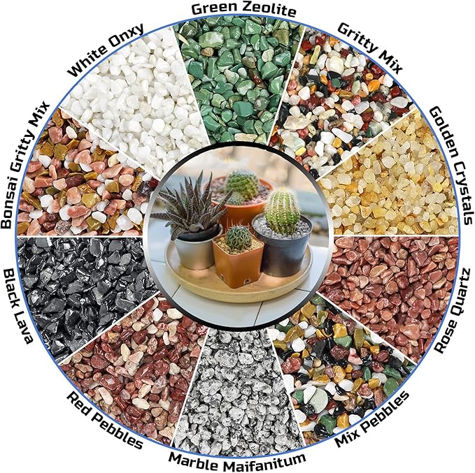 2LBS Horticultural Succulent Rocks Bonsai Mix Succulent Potting Mix Lava Rocks Cactus Soil Potting Mix Amendment