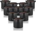 Gardenera Fabric Pots for Plants - 10-Pack 15 Gallon Grow Bags with Aeration and Handles, Great for Growing Trees and Large Shrubs