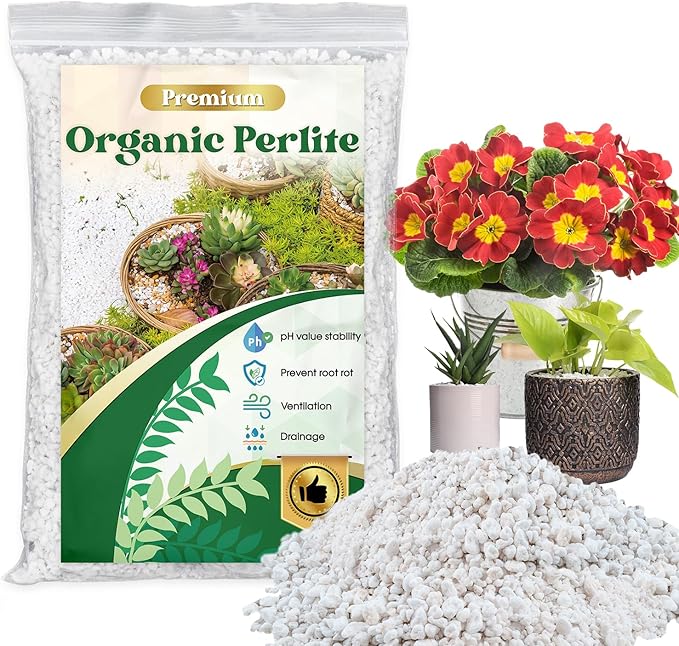 Organic Perlite for Plants,1 Quart Premium Horticultural Perlite for Indoor and Outdoor Plants,Enhance the Ventilation and Drainage of the Soil,Optimal for Potting Mixes