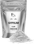97% Pure Gypsum Powder, 5 lbs – High Solubility Calcium Sulfate Dihydrate for Soil, Gardens, Lawns, Soil Conditioner