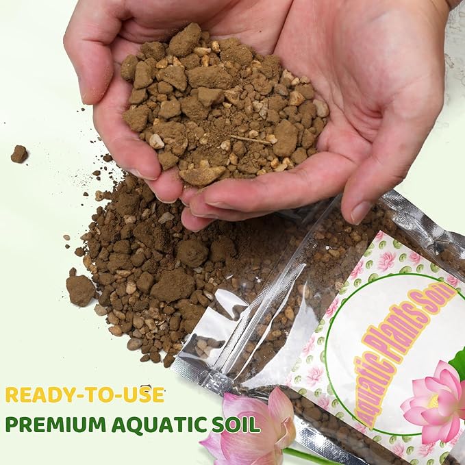 Doter Aquatic Soil for Plants - 2.2LBS, Clay Aquarium Soil Suitable for Small Ponds & Water Plants Like Lotus & Water Lily, Safe for Fish & Aquatic Life (Pack of 2)