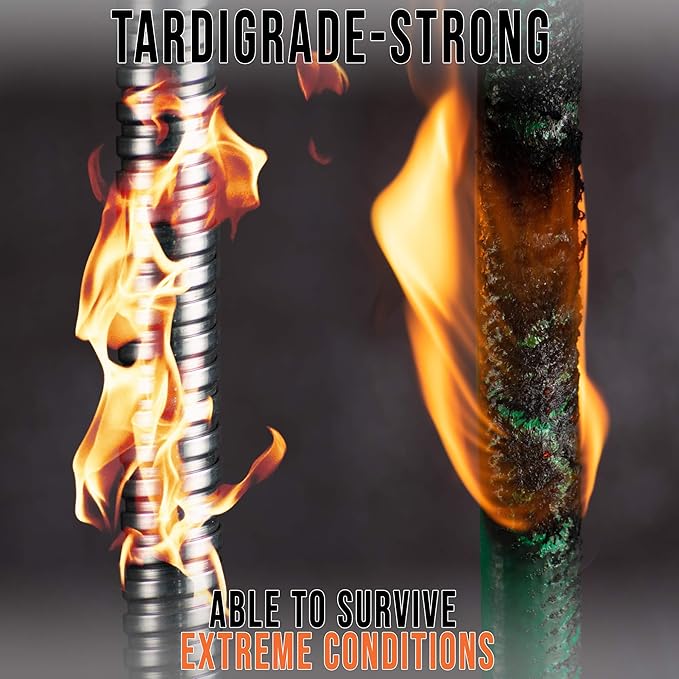 Tardigrade Metal Garden Hose 50 FT, Heavy Duty 304 Stainless Steel Water Hoses, Unmatched Durability, Flexible, No Kink & Tangle, Lightweight, Pet & Rust Proof for Outdoor Lawn Yard
