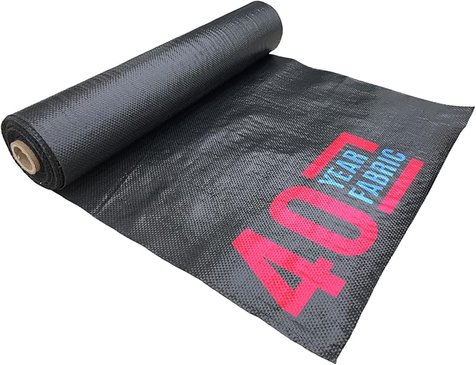 Sandbaggy 1.5 ft Wide Landscape Fabric | Weed Mat, Ground Cover, Tarp | Industrial Grade for Narrow Yards & Gardens | UV Protected | DOT Approved (1.5 x 300 ft Roll)