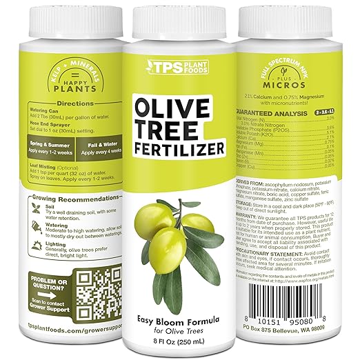 Olive Tree Fertilizer – Liquid Olive Tree Plant Food for Potted, Indoor & Outdoor Olive Trees, 8 oz