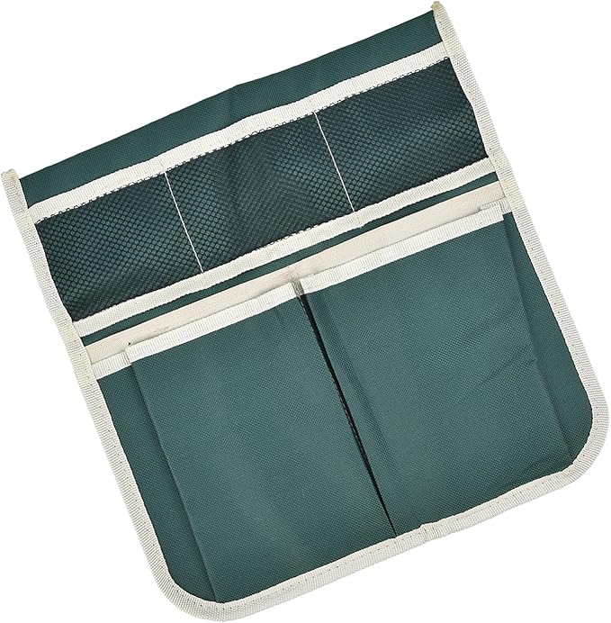 AYNEFY Garden Stool Storage Bag Garden Toolkit Oxford Cloth Hanging Organizer with Side Trolley Mount for Gardening Tools and Accessories Stool Storage Bag 4 Large Pockets