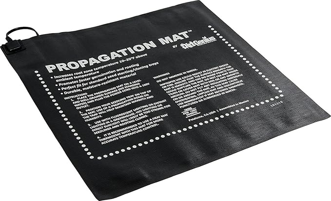 Dirt Genius 19012 Seed Starting Propagation Heat Mat, 45Watt, 20" x 20.7", Black