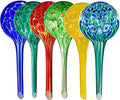 Large Self Watering Globes for Plants Set of 6 - Automatic Glass Plant Watering Bulbs for Indoor & Outdoor Use - Multicolored Watering Devices for Daily Plant Care