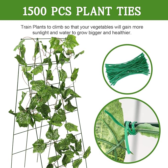 48" Hx 18" L Cucumber Trellis for Garden A Frame Plant Support for Raised Bed, Outdoor Indoor Plant Garden Trellis for Climbing Plants (3 Packs)