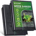 TICONN 3Ft x 50Ft Weed Barrier Fabric Heavy Duty, 3.2Oz Landscape Fabric for Garden, Yard, Driveway, and Vegetable Cultivation (2PK)