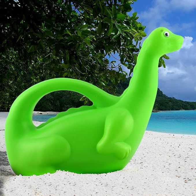Cornucopia Brands Green Dinosaur Watering Can; Novelty Plastic Waterer Toddler-Friendly & Kid-Loved
