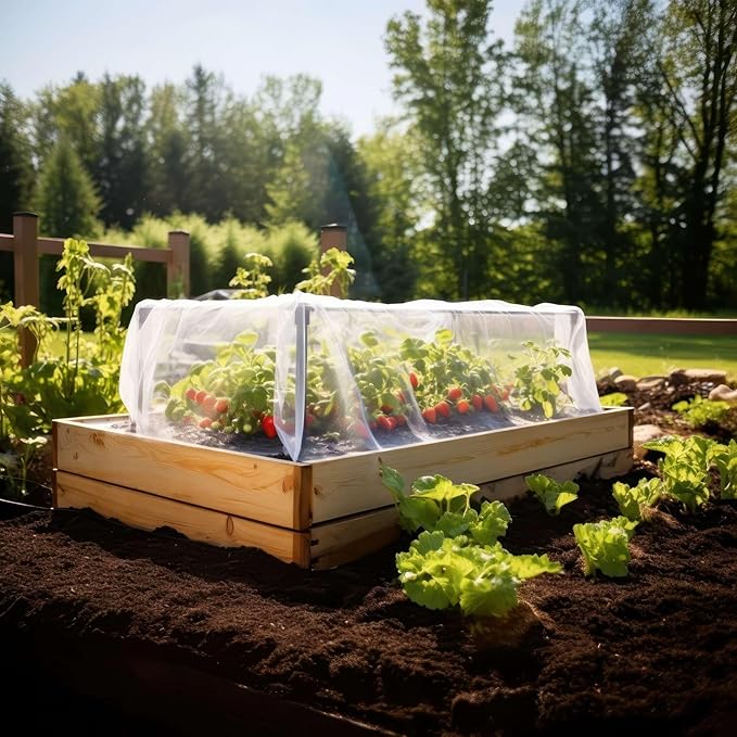 Garden Netting for Bird, Insect and Bug Cover 10x20FT | Multiple Size White Mesh Fabric Mosquito Net for Fruit & Vegetable Protection | Agricultural Strawberry, BlackBerry & Berry Plant Barrier