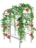 Tall Garden Arch Trellis for Climbing Plants Outdoor, 7.5 ft Tall Polyethylene-Coated Stainless Steel Garden Arch for Climbing Vine Vegetable/Fruit/Flower, Cucumber Trellis for Raised Bed, Black