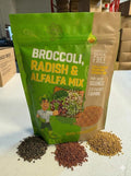 Todd's Seeds Sprouting Seed Mix; Broccoli, Radish, Alfalfa, Non-GMO, Chemical Free, High Germination (One Pound)