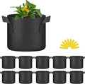 HealSmart Plant Grow Bags 3 Gallon, Tomoato Planter Pots 10-Pack with Handles, Aeration Nonwoven Fabric, Heavy Duty Gardening Planter for Vegetable, Herbs and Flowers, Black 2024 Version