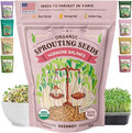 Seedboy Organic Non-GMO Sprouting Seeds, Hormone Balance Blend - USA Grown Microgreens Mix with Golden Flax, Red Clover, Fenugreek - 8 oz Bag Makes 8 Quarts / 24 Servings (Hormone Balance Blend)