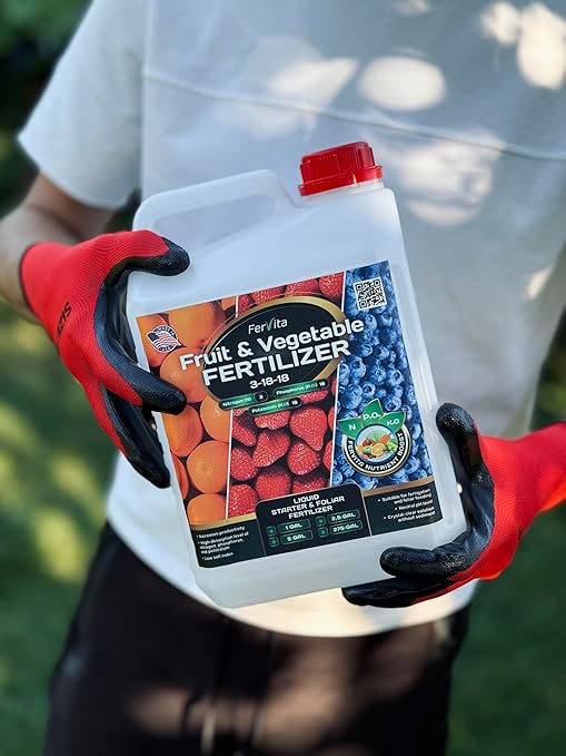 Liquid 3-18-18 Fertilizer for Vegetables, Fruits and Flowers - All Purpose Plant Food Outdoor & Indoor Plant Food - Balanced NPK Flower Food Bloom Booster with Nitrogen Potassium Phosphorus (5gal)