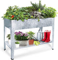 Galvanized Raised Garden Bed for Vegetables Elevated Planter Box with Legs Outdoor Patio Apartment Herb Container Metal