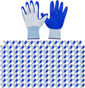 144 Pairs Gardening Work Gloves Bulk for Men Women, Breathable Rubber Coated Garden Gloves for Construction, 9.1 Inch