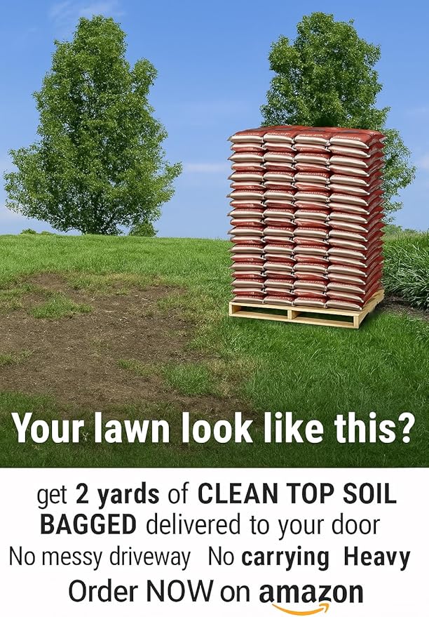 Lot of Premium Bagged Topsoil, 0.75-Cu. Ft. for Lawn and Garden Top Soil, Soil Conditioner with Peat Moss, Buy 6, 10 or 60 Bags - Don't Carry Heavy - Keep CAR Clean - Save! (60)
