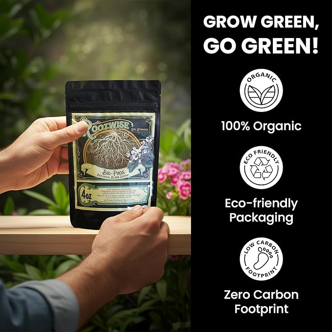 Rootwise Bio-Phos (8 oz) | Natural Phosphorus Fertilizer and Soil Activator for Plants | Organic Microbial Blend and Root Stimulator for Plants That Boosts Nutrient Uptake and Soil Health