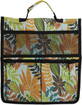 Gavigain Garden Tool Storage Bag 600D Oxford Cloth Foldable Portable Gardening Tote with Multiple Pockets for Outdoor Garden (Yellow Leaves)