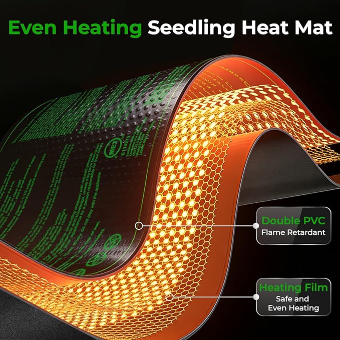 Seedling Heat Mat - KOKOPRO Durable Waterproof Heat mat for Plants Warm Hydroponic Heating Pad for Indoor Home Gardening Seed Starter 10" x 20.75"