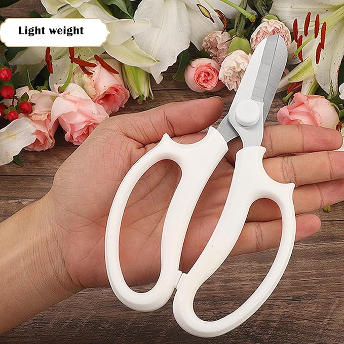 Gardening Scissor Black Sharp Blade Steel Alloy Garden Shears for Cutting Flowers Trimming Plants of Yard Florist Rose Herb Hedge and Fruits Picking