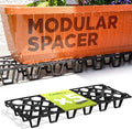 Plant Stand Outdoor – Modular Plant Riser 5 Pack for Pots, Planters & Grow Bags | Heavy-Duty UV-Resistant Elevated Pot Stand for Drainage, Airflow, Root Health & Cleaner Patios – 19.7x7.5x2.4 in (Black)