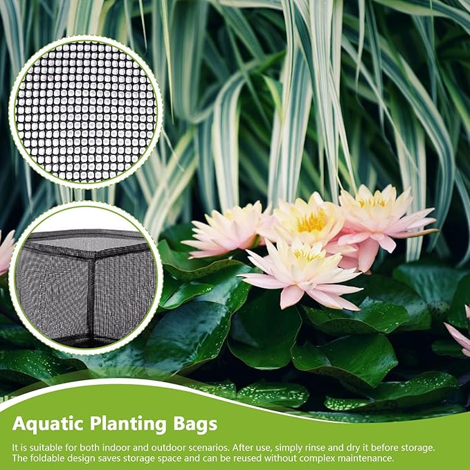 Aquatic Planting Bags – Reusable Garden Grow Bags, Large Vegetable planterr | Breathable Fabric Planting Containers, Heavy-Duty Grow Sacks Set, Perfect for Tomato Potato Plant Balcony Backyard Use