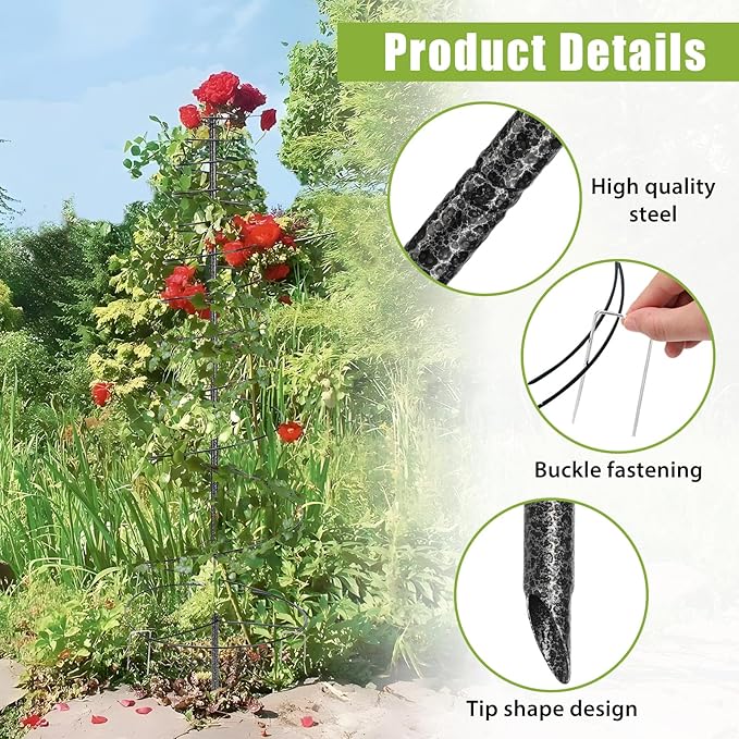 Trellis for Climbing Plants Outdoor or Indoor,73inch Tall Garden Trellis for Climbing Plants,Metal Plants Trellis Support for Vine Vegetables,Flowers