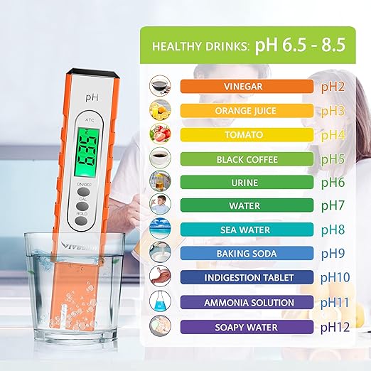 VIVOSUN PH Meter Digital PH Tester Pen and Soil Tester, 3-in-1 Plant Moisture Meter Light and PH Tester for Home, Garden, Lawn, Farm, Indoor and Outdoor Use