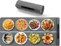 Graphene Food Warming Mat with Dual Zone Control, XXL 36"x17" Electric Heating Tray, 6 Temp & Timer Settings, Fast Even Heat for Buffets, Parties, Family Dinners, Gift for Mom & Wife (Gray)