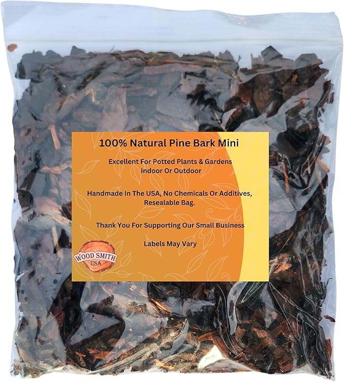 Premium Mini Orchid Bark for Plants, Wood Chips for Gardens, Orchid Bark Mulch, Ideal Orchid Bark for Potting Mix, A Beautiful Natural Brown Mulch 8 Quarts