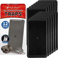 LULUCATCH Mouse Traps 12 Pack, Larger Heavier Glue Traps for Mice Rat & Snakes, Non-Toxic Sticky Mouse Traps Indoor for Home & Kitchen, Easy to Set, Pet Safe Pest Control